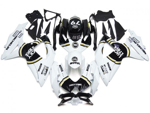 Noir Lucky Strike 79 08-10 Suzuki GSXR 600-750 Carénage Noir Lucky Strike 79 08-10 Suzuki GSXR 600-750 Carénage