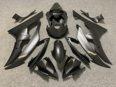 Noir Mat Avec Logo Doré 08-16 Yamaha R6 Carénage