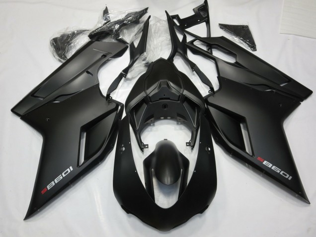 Noir Mat Avec Rouge 07-14 Ducati 848 1098 1198 Carénage Noir Mat Avec Rouge 07-14 Ducati 848 1098 1198 Carénage