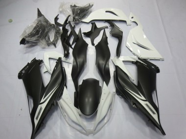 Noir Mat Blanc 13-18 Kawasaki ZX6R Carénage