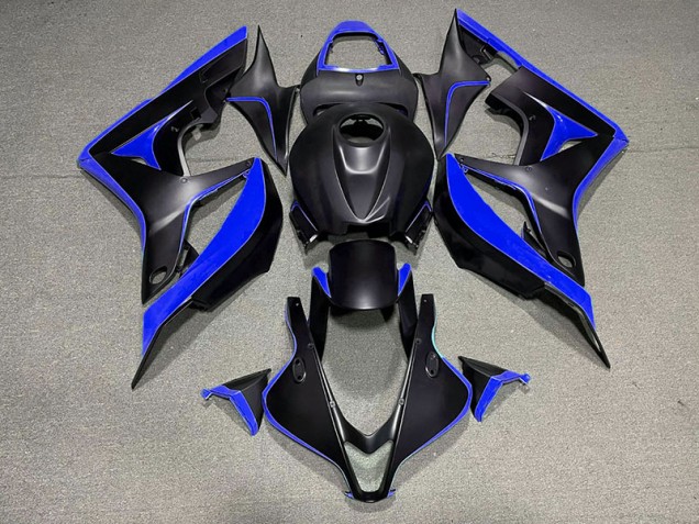 Noir Mat & Bleu 07-08 Honda CBR600RR Carénage Noir Mat & Bleu 07-08 Honda CBR600RR Carénage