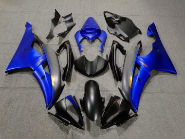 Noir Mat & Bleu 08-16 Yamaha R6 Carénage