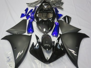Noir Mat & Bleu 09-11 Yamaha R1 Carénage