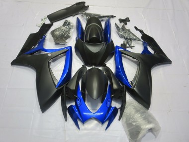 Noir Mat Bleu Brillant 06-07 Suzuki GSXR 600-750 Carénage