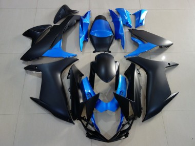 Noir Mat & Bleu Vif 11-24 Suzuki GSXR 600-750 Carénage