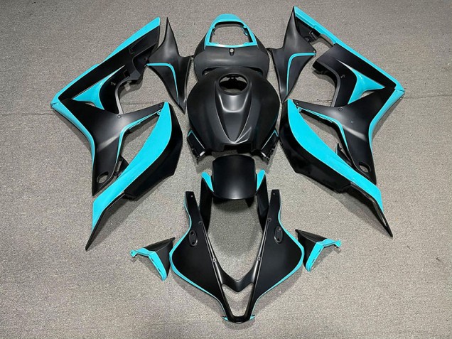 Noir Mat & Cyan 07-08 Honda CBR600RR Carénage Noir Mat & Cyan 07-08 Honda CBR600RR Carénage