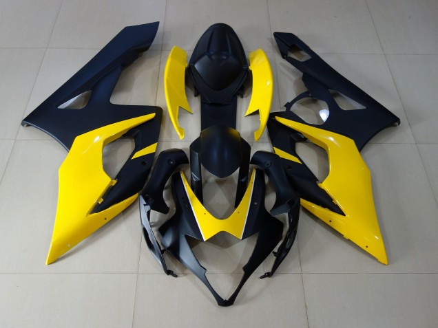 Noir Mat & Jaune 05-06 Suzuki GSXR 1000 Carénage Noir Mat & Jaune 05-06 Suzuki GSXR 1000 Carénage