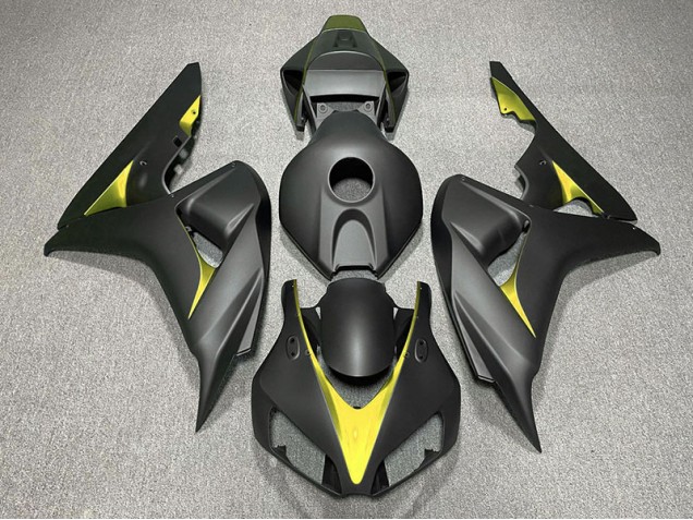 Noir Mat & Jaune 06-07 Honda CBR1000RR Carénage Noir Mat & Jaune 06-07 Honda CBR1000RR Carénage