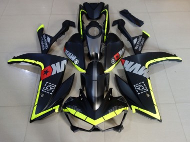 Noir Mat & Jaune 15-18 Yamaha R3 Carénage