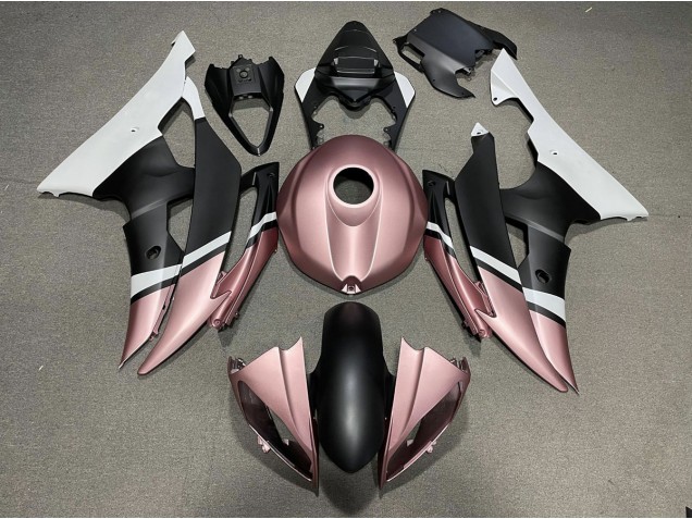 Noir Mat & Or Rose 08-16 Yamaha R6 Carénage Noir Mat & Or Rose 08-16 Yamaha R6 Carénage