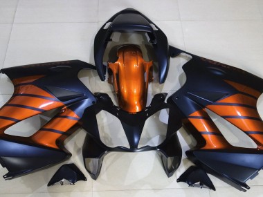 Noir Mat & Orange 02-12 Honda VFR800 Carénage