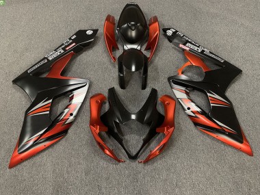 Noir Mat & Orange 05-06 Suzuki GSXR 1000 Carénage