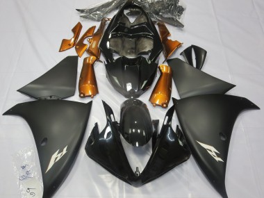 Noir Mat & Orange 09-11 Yamaha R1 Carénage