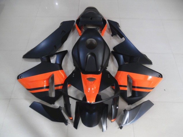 Noir Mat & Orange Brillant 05-06 Honda CBR600RR Carénage Noir Mat & Orange Brillant 05-06 Honda CBR600RR Carénage