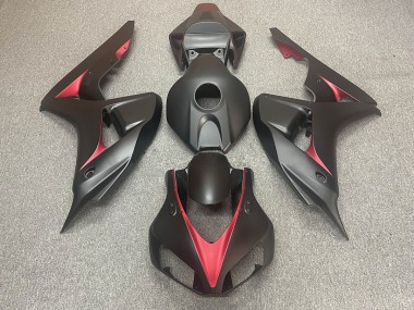 Noir Mat & Rouge 06-07 Honda CBR1000RR Carénage