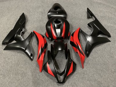 Noir Mat & Rouge 07-08 Honda CBR600RR Carénage