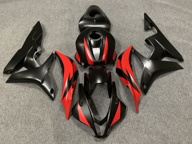 Noir Mat & Rouge 07-08 Honda CBR600RR Carénage Noir Mat & Rouge 07-08 Honda CBR600RR Carénage