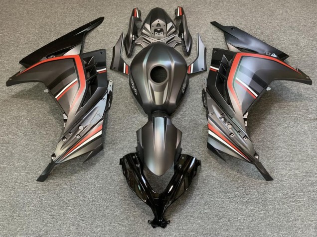 Noir Mat & Rouge 13-18 Kawasaki Ninja 300 Carénage Noir Mat & Rouge 13-18 Kawasaki Ninja 300 Carénage