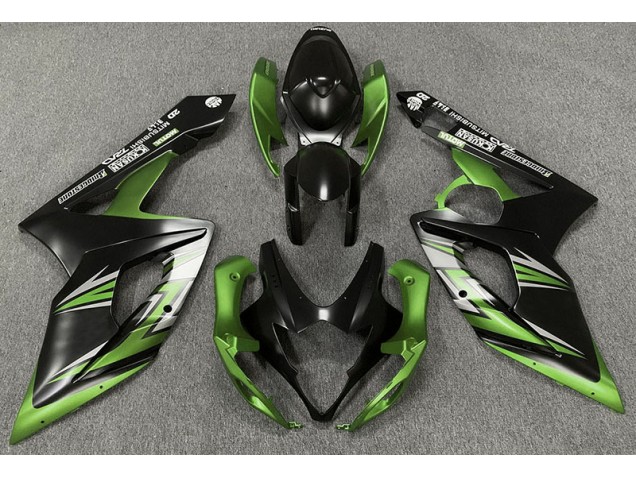 Noir Mat & Vert 05-06 Suzuki GSXR 1000 Carénage Noir Mat & Vert 05-06 Suzuki GSXR 1000 Carénage