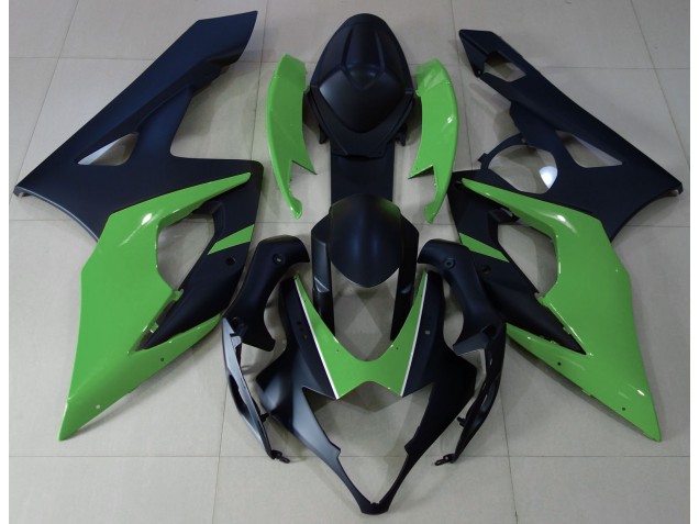 Noir Mat & Vert 05-06 Suzuki GSXR 1000 Carénage Noir Mat & Vert 05-06 Suzuki GSXR 1000 Carénage
