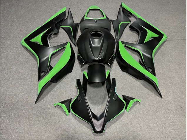 Noir Mat & Vert 07-08 Honda CBR600RR Carénage Noir Mat & Vert 07-08 Honda CBR600RR Carénage