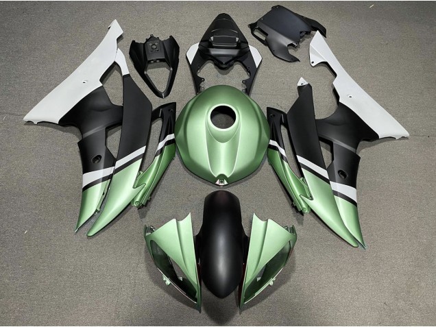 Noir Mat & Vert 08-16 Yamaha R6 Carénage Noir Mat & Vert 08-16 Yamaha R6 Carénage
