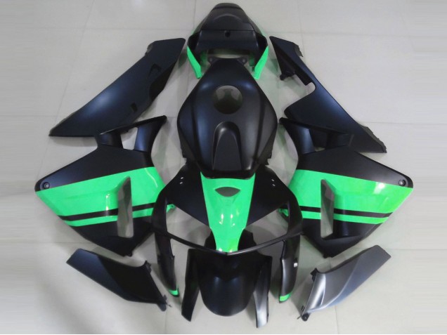 Noir Mat & Vert Spécial 05-06 Honda CBR600RR Carénage Noir Mat & Vert Spécial 05-06 Honda CBR600RR Carénage