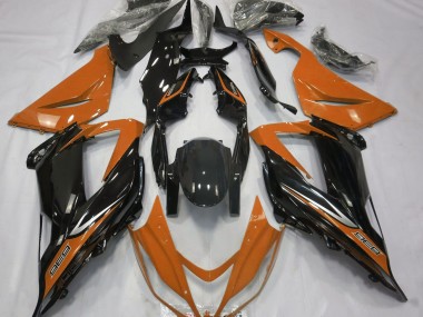 Noir & Orange 13-18 Kawasaki ZX6R Carénage