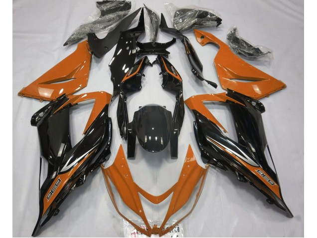 Noir & Orange 13-18 Kawasaki ZX6R Carénage Noir & Orange 13-18 Kawasaki ZX6R Carénage