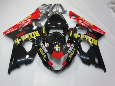 Noir Rizla 04-05 Suzuki GSXR 600-750 Carénage