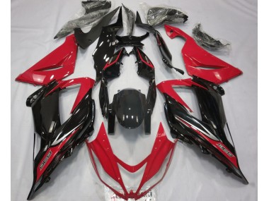Noir & Rouge 13-18 Kawasaki ZX6R Carénage