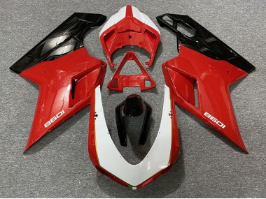 Noir Rouge Blanc 07-14 Ducati 848 1098 1198 Carénage