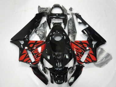 Noir & Rouge Tribal 05-06 Honda CBR600RR Carénage