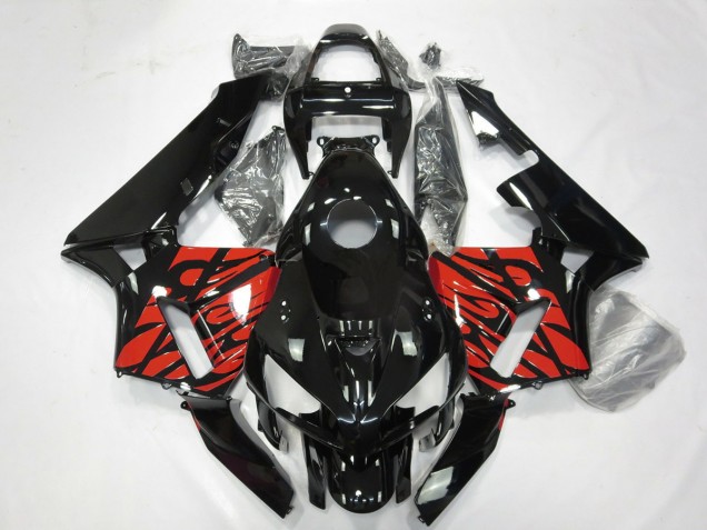 Noir & Rouge Tribal 05-06 Honda CBR600RR Carénage Noir & Rouge Tribal 05-06 Honda CBR600RR Carénage