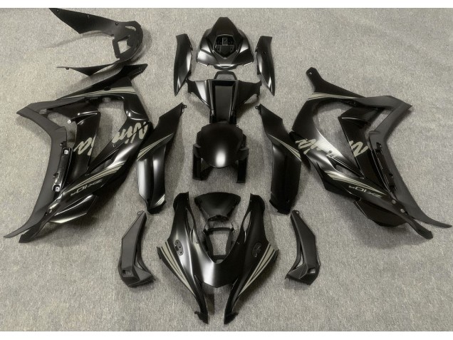 Noir Satiné & Gris 16-19 Kawasaki ZX10R Carénage Noir Satiné & Gris 16-19 Kawasaki ZX10R Carénage