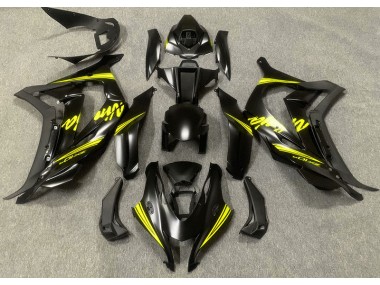 Noir Satiné & Jaune 16-19 Kawasaki ZX10R Carénage
