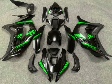 Noir Satiné & Vert 16-19 Kawasaki ZX10R Carénage