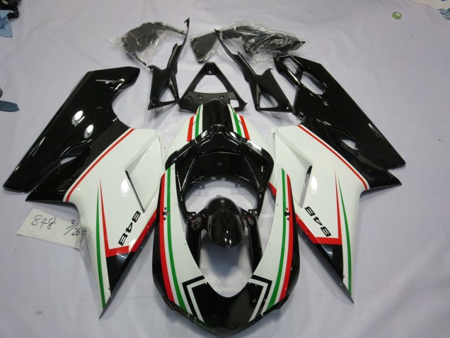 Noir Tricolore 07-14 Ducati 848 1098 1198 Carénage Noir Tricolore 07-14 Ducati 848 1098 1198 Carénage