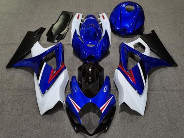 OEM Style Bleu Brillant & Blanc 07-08 Suzuki GSXR 1000 Carénage