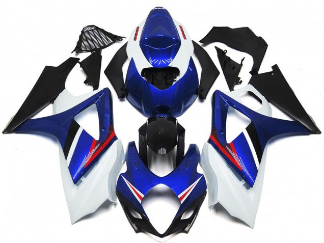 OEM Style Bleu Brillant & Blanc Rouge 07-08 Suzuki GSXR 1000 Carénage OEM Style Bleu Brillant & Blanc Rouge 07-08 Suzuki GSXR 1000 Carénage