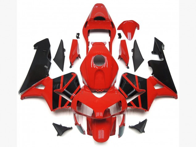 OEM Style Rouge Noir 03-04 Honda CBR600RR Carénage OEM Style Rouge Noir 03-04 Honda CBR600RR Carénage
