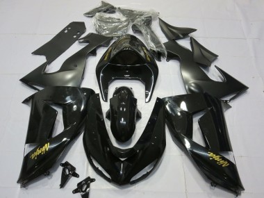 Or Noir Brillant 06-07 Kawasaki ZX10R Carénage