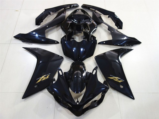 Or Noir Brillant 07-08 Yamaha R1 Carénage Or Noir Brillant 07-08 Yamaha R1 Carénage