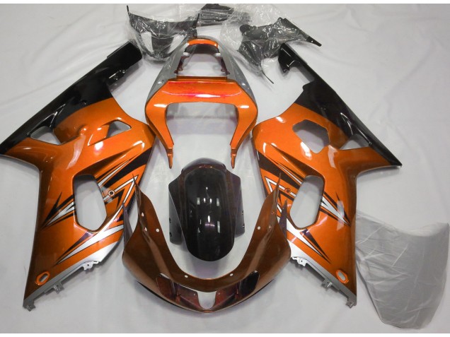 Orange & Argent 01-03 Suzuki GSXR 600-750 Carénage Orange & Argent 01-03 Suzuki GSXR 600-750 Carénage