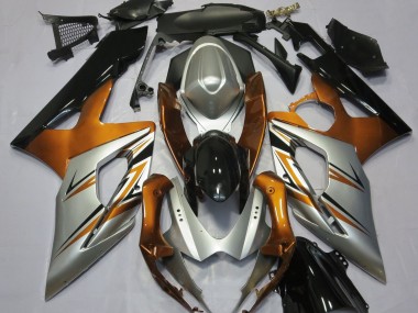 Orange Argent & Noir 05-06 Suzuki GSXR 1000 Carénage