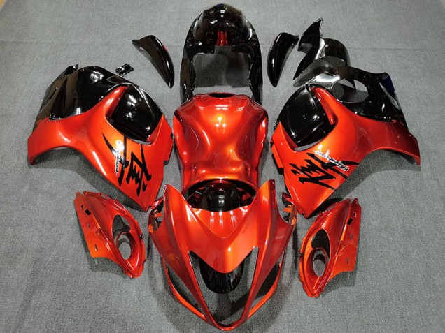Orange Bonbon & Noir Brillant 08-20 Suzuki GSXR 1300 Carénage Orange Bonbon & Noir Brillant 08-20 Suzuki GSXR 1300 Carénage