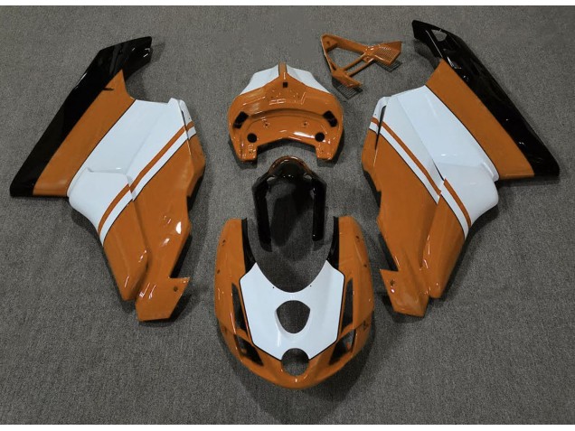 Orange Brillant & Blanc 03-04 Ducati 749 999 Carénage Orange Brillant & Blanc 03-04 Ducati 749 999 Carénage