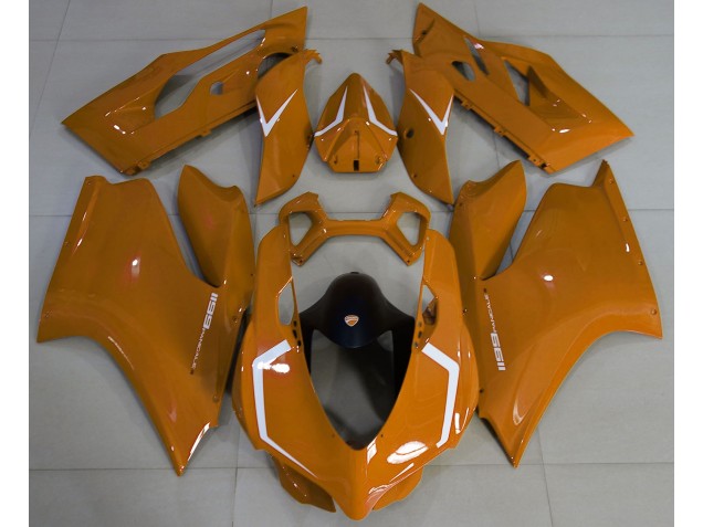 Orange Brillant & Blanc 11-14 Ducati 1199 Carénage Orange Brillant & Blanc 11-14 Ducati 1199 Carénage