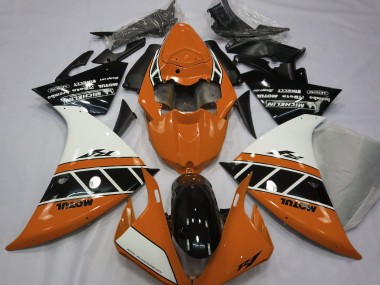 Orange Brillant Blanc & Noir 12-14 Yamaha R1 Carénage