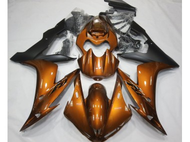 Orange Brillant & Noir 04-06 Yamaha R1 Carénage